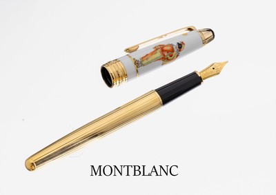 MONTBLANC Füllfederhalter, Annual Edition 8007, "Venetian Carnival, PULCINELLA", limitierte Auflage von 300 Stück, Kappe aus Meissner ...