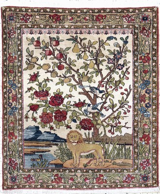 Esfahan antik, Persien, um 1900, Wolle auf Baumwolle, ca. 120 x 103 cm, EHZ: 2-3