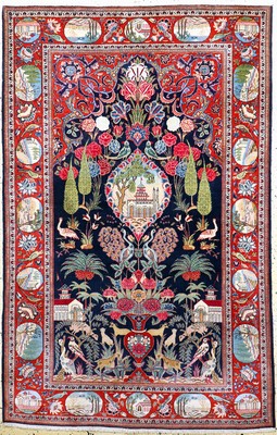 Keschan fein alt, Persien, Anfang 20.Jhd, Korkwolle auf Baumwolle, ca. 202 x 132 cm, EHZ: 2
