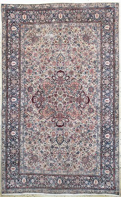 Kerman Lawar fein, Persien, Mitte 20.Jhd, Korkwolle auf Baumwolle, ca. 220 x 139 cm, EHZ: 3