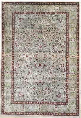 Hereke Seide fein signiert, Türkei, Mitte 20.Jhd, reine Naturseide, ca. 175 x 122 cm, ca. 1,0 Mio. Kn/qm, EHZ: 2
