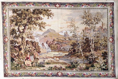 Gobelin(handbestickt), Europa, Mitte 20.Jhd, Wolle auf Baumwolle, ca. 140 x 210 cm,EHZ: 2
