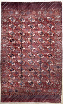 Tekke"Hauptteppich"antik, Turkmenistan, 19.Jhd, Wolle auf Wolle, ca. 323 x 198 cm, EHZ: (kleine Restaurierungen).