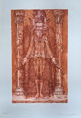 Ernst Fuchs, 1930 Wien - 2015, zwei Radierungen, geprägtes Papier, a. Eva tritt aus der Seite Adam, num. 92/297 und Adam Kadmon, num. 158/297, beide ...