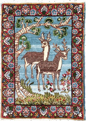 Kerman Lawar, Persien, Anfang 20.Jhd, Wolleauf Baumwolle, ca. 74 x 53 cm, EHZ: 1-2