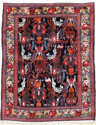 Seltener Senneh alt, Persien, Anfang 20.Jhd, Wolle auf Baumwolle, ca. 137 x 108 cm,gereinigt, EHZ: 1-2