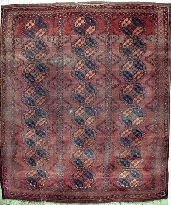 Ersari"Hauptteppich"antik, Turkmenistan, 19.Jhd, Wolle auf Wolle, ca. 350 x 305 cm, EHZ: 3-4