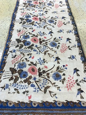 Kain Panjang, Java Indonesien, Mitte 20.Jhd, Handgezeichnete Batik, ca. 217 x 102 cm, Reinigungsbedürftig, EHZ: 2