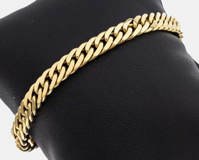 18 kt Gold Armband, GG 750/000, L. ca. 18 cm, Kastenschloss mit 2 Sicherheitsachten, 27.5 g