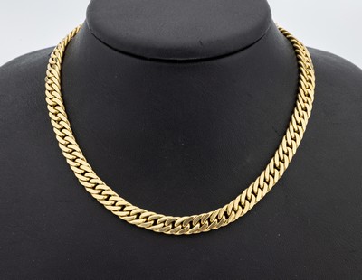 18 kt Gold Collier, GG 750/000, L. ca. 42 cm, Kastenschloss mit 2 Sicherheitsachten, 63.9 g