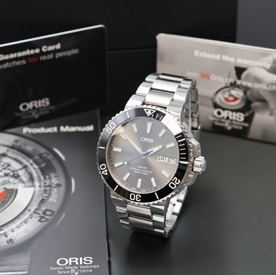 ORIS Aquis Hammerhead auf 2.000 Stück limitierte Herrenarmbanduhr in Edelstahl Referenz 01 752 7733, Schweiz verk. lt. beil. Pap. 08/2017, ...