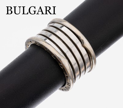 18 kt Gold BULGARI Ring, Serie B Zero, WG 750/000, B ca. 1 cm, umlaufende Signatur, RW 57/58, neue Rhod. erforderlich, ca. 14.9 g