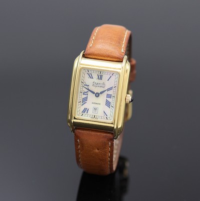 AUGUSTE REYMOND Armbanduhr, Automatik, Schweiz um 2000, verg. Geh. beids. vergl., Edelstahlboden aufgedr., Perlmuttzifferbl. m. röm. Std., Anz. v. ...