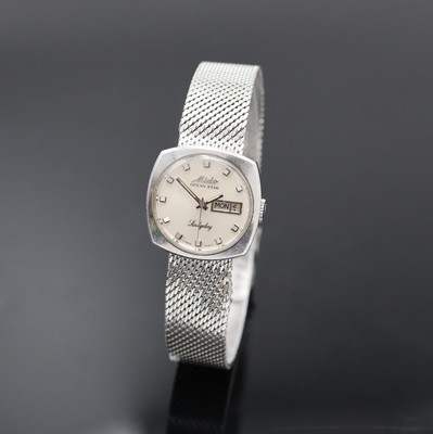 MIDO Damenarmbanduhr Ocean Star Ladyday Referenz 7119, Automatik, Schweiz 1970er Jahre, Monocogue-Geh. inkl. Milanaiseband (l. def.), silb. Zifferbl. ...