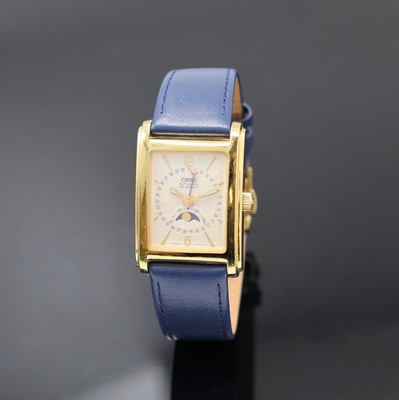 ORIS Armbanduhr Referenz B7460, Automatik, Schweiz um 1997, verg. Edelstahlgeh. inkl. Lederband m. dopp. Faltschl., Boden 4-fach verschr., silb., z. ...