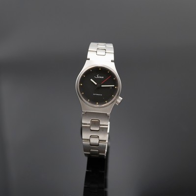 SINN Damenarmbanduhr Referenz 344, Automatik, Schweiz / Deutschland um 2000, Edelstahlgeh. inkl. Gliederband m. dopp. Faltschl., Boden und Krone ...