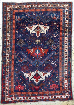 Schirwan antik, Kaukasus, 19.Jhd, Wolle aufWolle, ca. 165 x 115 cm, EHZ: 3(kleine restaurierungen).