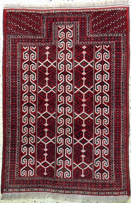 Yomud"Namazlik", Turkmenistan, Mitte 20.Jhd, Wolle auf Wolle, ca. 150 x 100 cm, EHZ: 2