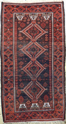 Belutsch antik, Persien, um 1900, Wolle aufWolle, ca. 185 x 102 cm, EHZ: 3