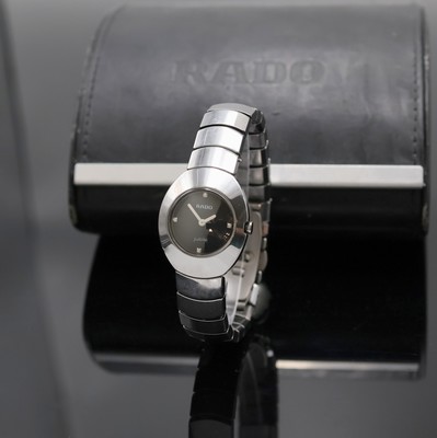 RADO Damenarmbanduhr Ovation Referenz 153.0495.3, Schweiz um 2008, quarz, Keramikgeh. inkl. Gliederband m. dopp. Faltschl., Titanboden 4-fach ...
