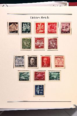 3 Briefmarkenalben Altdeutschland, Deutsches Reich, postfrisch sowie gestempelt, unkomplett, bessere Nothilfesätze vorhanden, Extras Altdeutschland, ...