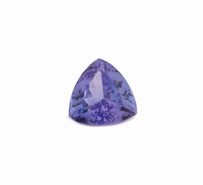 Loser facett. Tansanit ca. 2.33 ct, Triangelform, ca. 8.9 mm