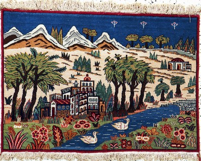 Keschan alt, Persien, Mitte 20.Jhd, Wolle auf Baumwolle, ca. 88 x 64 cm, EHZ: 2