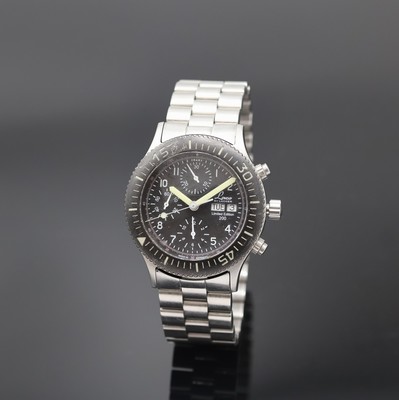 LACO by LACHER Armbandchronograph Limited Edition 200, Deutschland um 2000, Automatik, Edelstahlgeh. inkl. Gliederband m. dopp. Faltschl., beids. ...