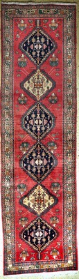 Meschgin alt, Persien, Mitte 20.Jhd, Wolle auf Baumwolle, ca. 380 x 110 cm, gereinigt, EHZ: 2