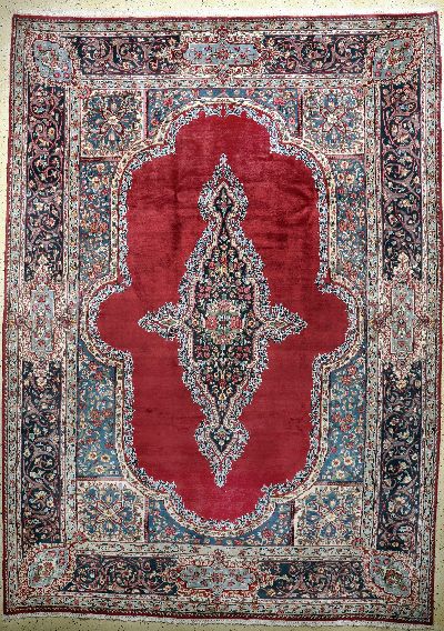Yazd alt, Persien, Anfang 20.Jhd, Wolle aufBaumwolle, ca. 345 x 250 cm, gereinigt, EHZ: 2