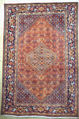 Bidjar Kork alt, Persien, Mitte 20.Jhd, Korkwolle auf Baumwolle, ca. 295 x 196 cm, gereinigt, EHZ: 2