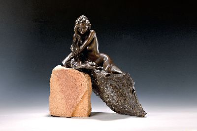 Kay Winkler, 1956 Kircheim u. Teck-2023, Bronzeskulptur, "Eva II", Ed. 26/99, am Boden eingelassene Plakett mit Signatur, Titel u. Ed., auf ...