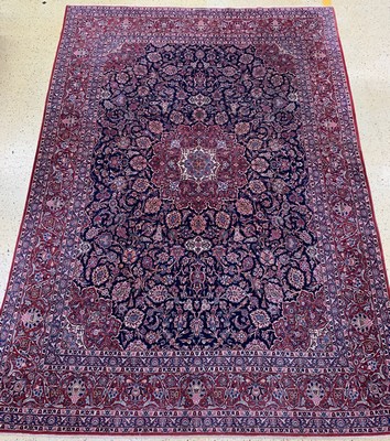 Keschan alt fein Persien, signiert"Mousawian", Anfang 20.Jhd, Wolle auf Baumwolle, ca. 445 x 314 cm, EHZ: 2