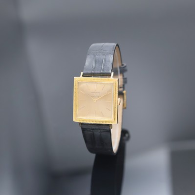 LONGINES quadratische Armbanduhr in RG 750/000 für den französischen Markt, Schweiz/ Frankreich um 1964, 2-teil. Geh., Boden aufgedr., orig. Krone, ...