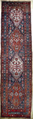 Kurdischer"Dorfteppich", Türkei, datiert 1360(1940), Wolle auf Wolle, ca. 400 x 106 cm,EHZ: 2