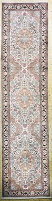 Kaschmir Seide, Indien, Ende 20.Jhd, merzerisierte Baumwolle, ca. 310 x 77 cm, EHZ:1-2