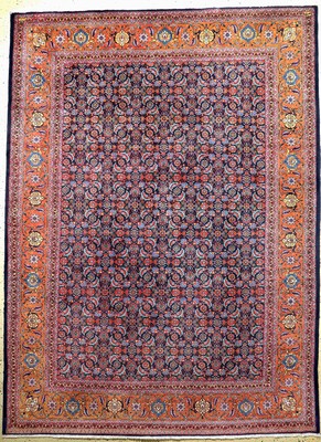 Täbriz(40 Raj) Persien, signiert"Miri", Mitte 20.Jhd, Korkwolle auf Baumwolle, ca. 335x 243 cm, EHZ: 1-2(gereinigt).