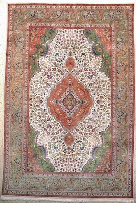 Täbriz(40 Raj), Persien, Mitte 20.Jhd, Korkwolle auf Baumwolle, ca. 290 x 196 cm, gereinigt, EHZ: 2