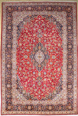 Keschan Kork fein, Persien, Ende 20.Jhd, Korkwolle auf Baumwolle, ca. 318 x 217 cm, gereinigt, EHZ: 1-2