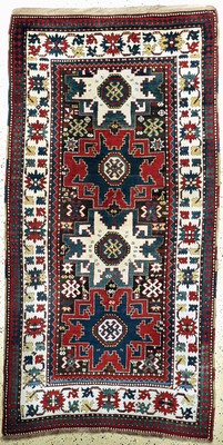 Antiker Kazak, Kaukasus, 19.Jhd, Wolle auf Wolle, ca. 240 x 122 cm, EHZ: 2