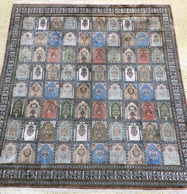 Kaschmir, Indien, Mitte 20.Jhd, merzerisierte Baumwolle, ca. 390 x 355 cm, EHZ: 2-3