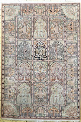 Kaschmir, Indien, Mitte 20.Jhd, merzerisierte Baumwolle, ca. 180 x 125 cm, EHZ: 3