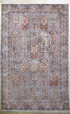 Kaschmir, Indien, Mitte 20.Jhd, merzerisierte Baumwolle, ca. 290 x 185 cm, EHZ: 2-3