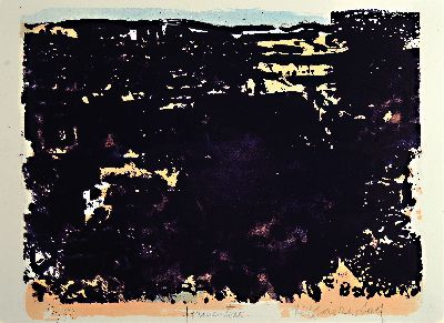 Rudi Baerwind, 1910-1982 Mannheim, 2 Farblithographien, "Formentera" Ed. 12/50, unter Glas 50x68 cm; "Formentera" 1976, E.A. 2/1, ...