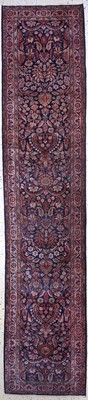 Seltener Manchester Keschan, "Gallery"antikPersien, um 1900, Manchester-Korkwolle, ca. 350 x 74 cm, EHZ: 2, (fachkundig gereinigt)