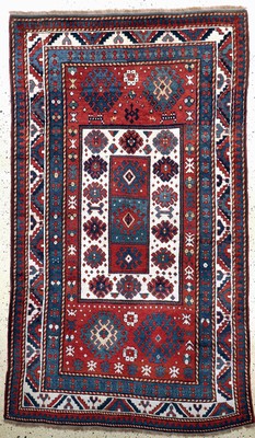 "Bordjalou"Kazak antik, Kaukasus, um 1900, Wolle auf Wolle, ca. 230 x 140 cm, gereinigt, EHZ: 2