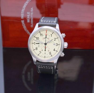 NAUTISCHE INSTRUMENTE MÜHLE GLASHÜTTE SA Terrasport I Armbandchronograph Referenz M1-37-70, Deutschland um 2015, Automatik, beids. vergl. ...
