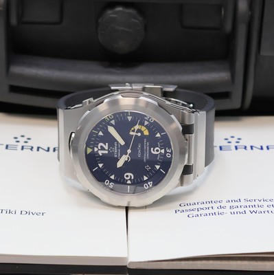 ETERNA-MATIC Armbandchronometer Kontiki Diver Referenz 1594.44, Automatik, teilw. PVD- beschichtetes Edelstahlgeh. inkl. orig. Kautschukband m. ...