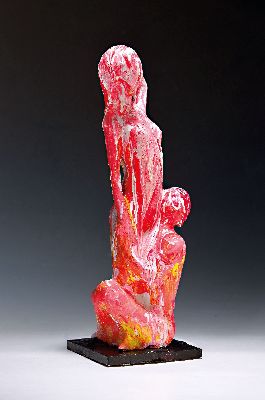 Randy Klingbeil, geb. 1966 Calgary, Kanada, Skulptur, "De rote Flora", 2017, gegossener verbundstoff, mehrschichtig bemalt und mit Farbe ...