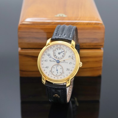 MAURICE LACROIX auf 999 Stück limitierte Herrenarmbanduhr Regulateur Referenz 53401, Handaufzug, Schweiz um 1993, verg. Metallgeh., beids. vergl., ...